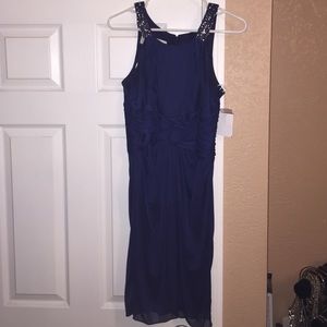 Bridesmaid David's bridal navy dress size 10